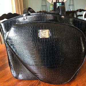 COURT COUTURE Cassanova Crocodile Noir tennis bag - Brand New with tags!